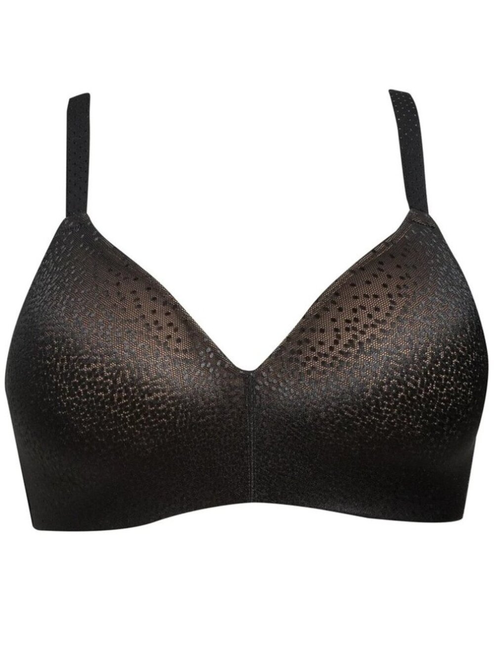 Wacoal Womens Back Appeal Wireless Contour T-Shirt Bra 34C Black 856303